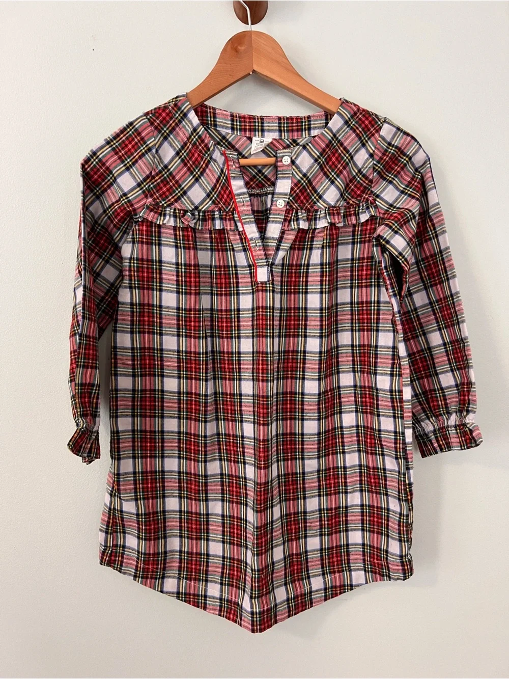 Crewcuts Christmas Plaid Nightshirt Pajamas • 8
